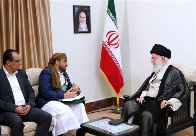 The meeting between the Supreme Leader of Iran and the Houthi delegation (Tasnim, August 13, 2019).