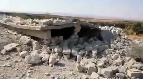 Ruins of the building attacked by the US aircraft (sadikabbara Twitter account, affiliated with the rebel organizations, August 31, 2019)