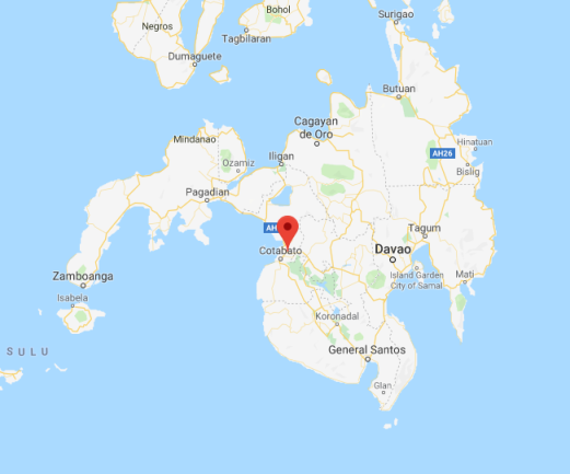 La région du Sultan Kudarat au Sud des Philippines (Google Maps) 