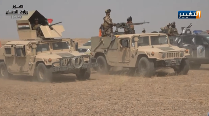 Les forces de l'armée irakienne pendant l'opération dans la province d'Al-Anbar (Ministère irakien de la Défense, 21 septembre 2019). 