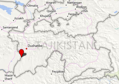 The area in Tajikistan where the attack took place (Bing Map). 