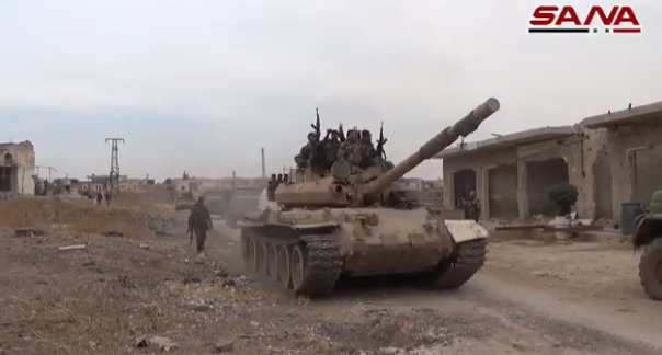 Syrian forces in the villages they took over in the Mushayrafa area (SANA, November 25, 2019)