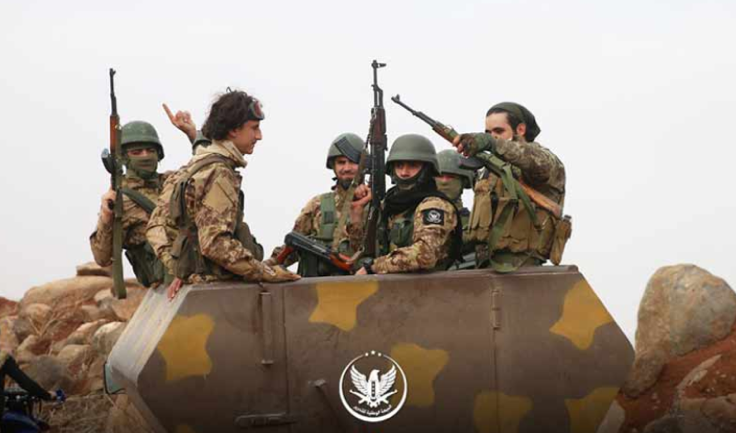 Operatives of the National Liberation Front on their way to A’jaz, one of the villages which the rebel organizations attempted to take over from the Syrian army (Enab Baladi, November 30, 2019)