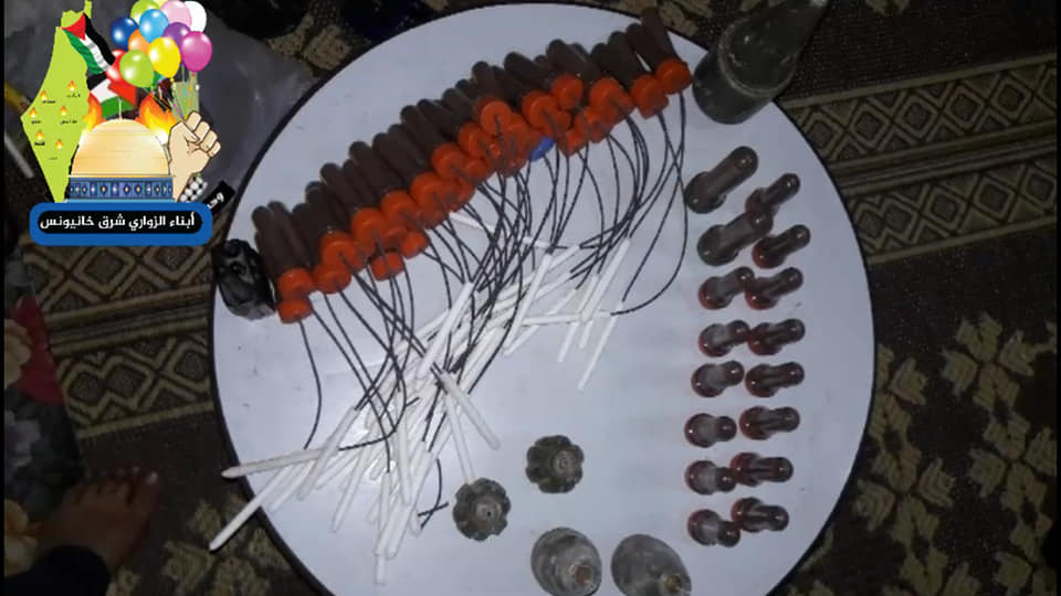 The Sons of al-Zawari in Khan Yunis display detonators and fuses (Sons of al-Zawari in Khan Yunis' Facebook page, January 15, 2020).