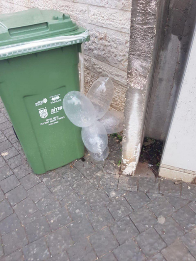 A cluster of IED balloons neutralized in Sderot (Israel Police Force spokesman's unit, January 20, 2020).