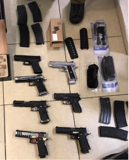 Some of the weapons found in recent weeks by the Israeli security forces (IDF spokesman, January 21, 2020). 