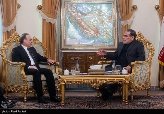 The meeting between the Syrian prime minister and the secretary of the Iranian Supreme National Security Council (Tasnim, January 13, 2020)