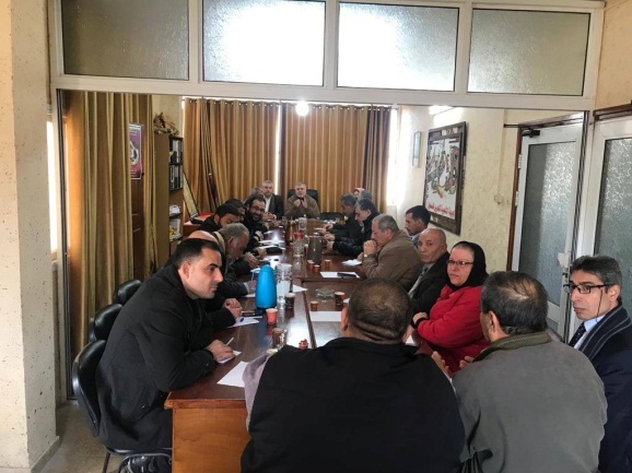 Meeting of the Supreme National Authority of the Great Return March (Facebook page of Gazan journalist Hassan Aslih, January 27, 2020).