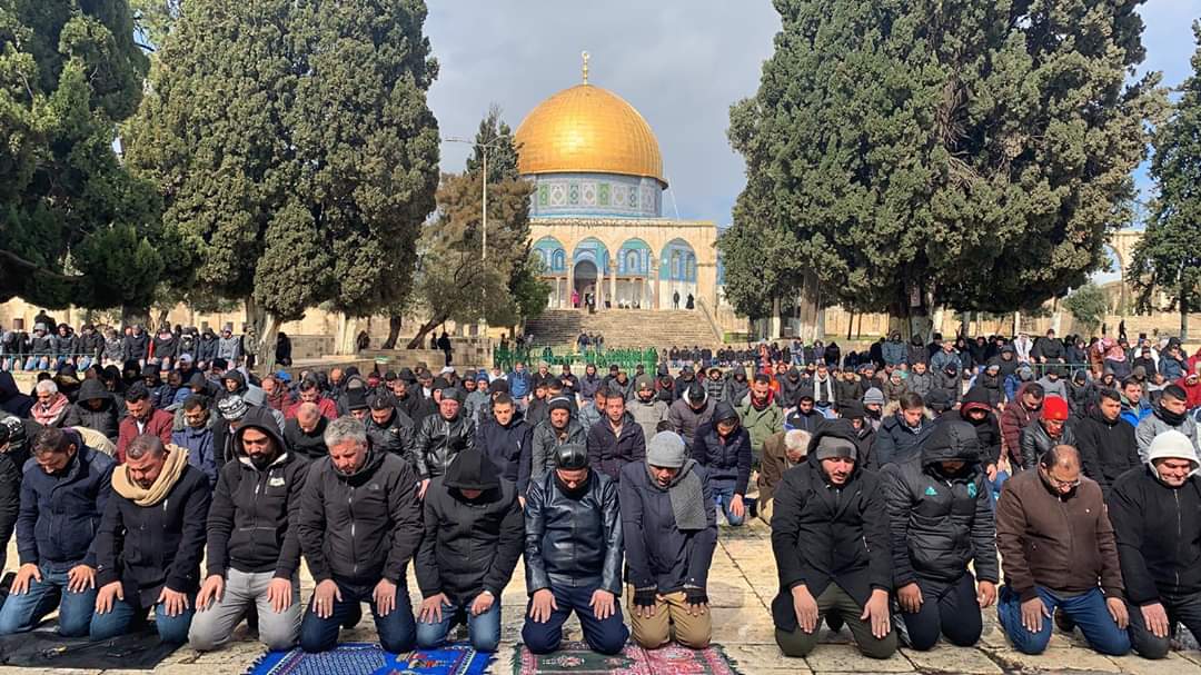 the Friday prayer on the Temple Mount (Palinfo Twitter account, January 24, 2020).