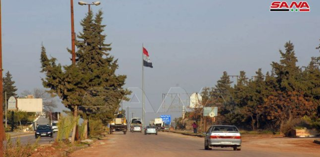 The Damascus-Aleppo highway (M-5) which opened for traffic (SANA, February 23, 2020). 