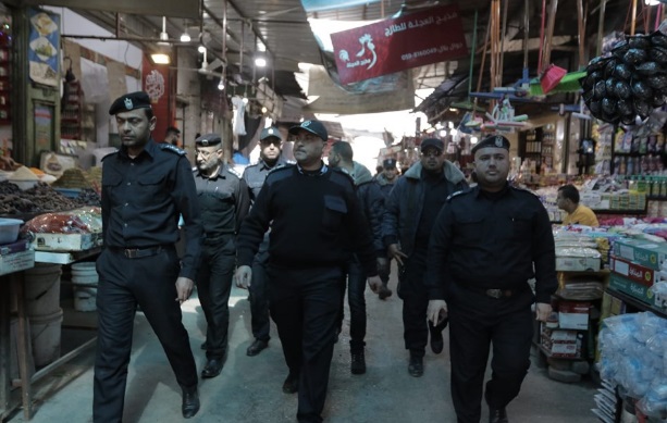 The municipal police visit the markets in the Gaza City district (website of the ministry of the interior, March 24, 2020).