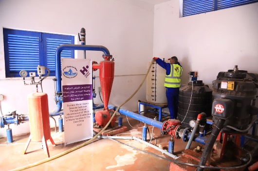 Disinfection of wells throughout the Gaza Strip funded by the Human Appeal Association (Facebook page of the Coastal Municipalities Water Utility (CMWU), April 2, 2020)