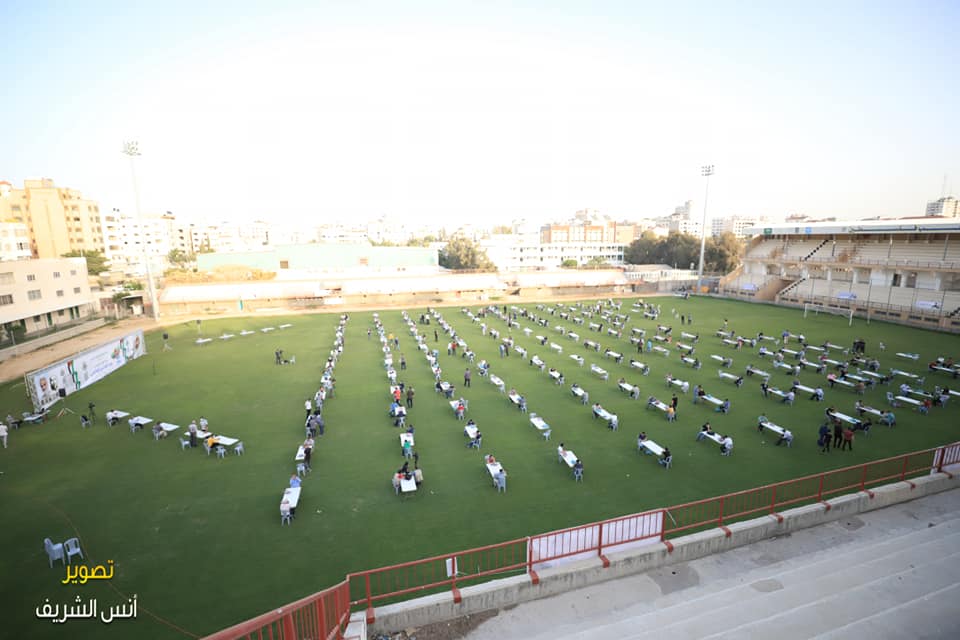 Activités du Hamas au stade Palestine (Page Facebook du photographe Ansar Al-Sharif, 21 mai 2020) 