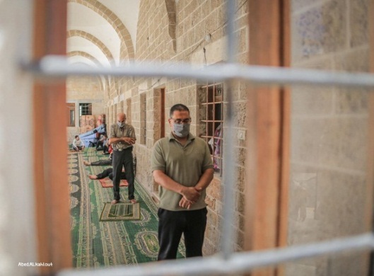 Friday prayer in the al-Sayid Hashem mosque in Gaza City (Shehab Facebook page, May 29, 2020). 