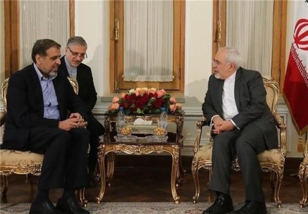 The meeting between the Iranian Minister of Foreign Affairs, Zarif, with Ramadan Shallah in Tehran in May 2016 (Tasnim, June 7, 2016).