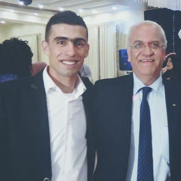 Muhammad Erekat, neveu de Saeb Erekat (Page Facebook d'Ahmed Erekat, Saeb Erekatt 27 septembre 2017). 