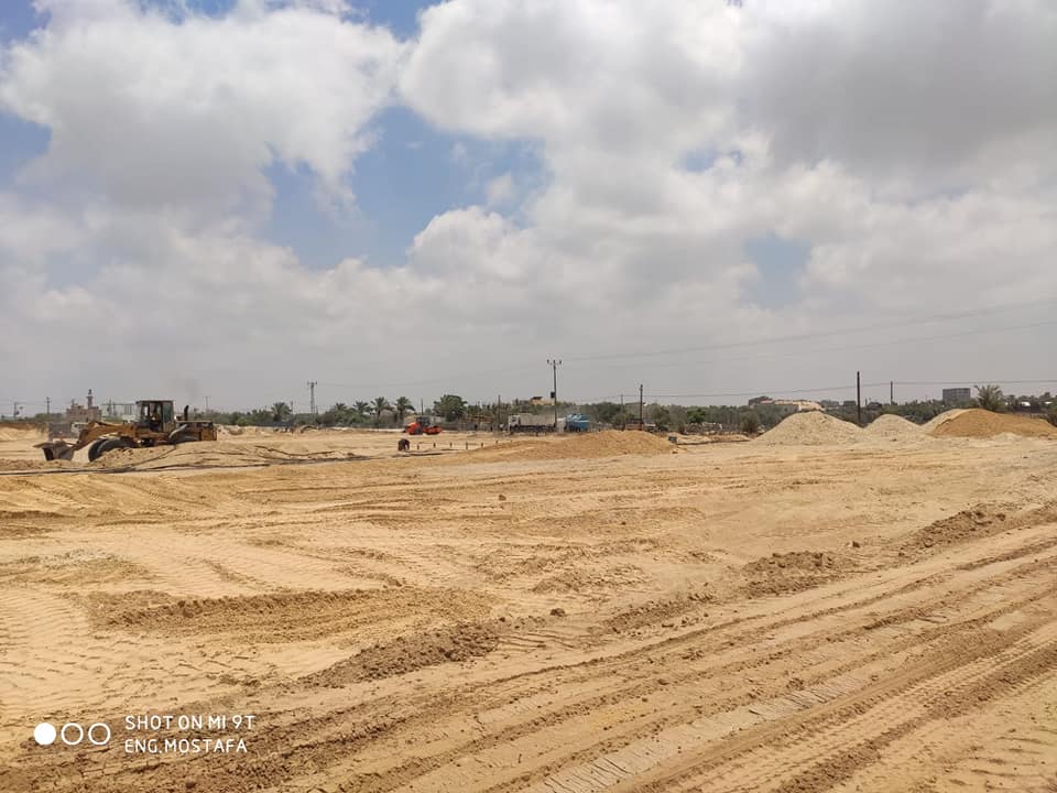 The portable rooms which will be part of the center (Facebook page of the Ministry of Public Works and Housing in the Gaza Strip, July 1, 2020)