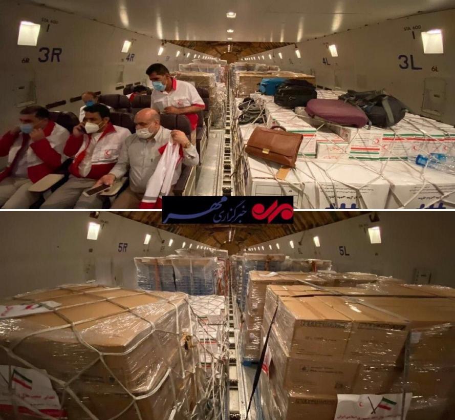 A flight with aid from the Iranian Red Crescent to Lebanon (Mehr, August 5, 2020).