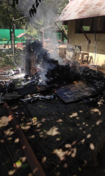 Jardin d'enfants de Sderot où le ballon incendiaire s'est posé (Compte Twitter de Kan News, 17 août 2020) 