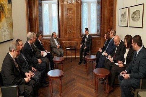 The meeting of the special adviser to the Iranian minister of foreign affairs with the Syrian President (al-Ilam, August 17, 2020).