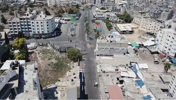 Empty streets in the Gaza Strip (Facebook page of the ministry of the interior in Gaza, August 29, 2020) 