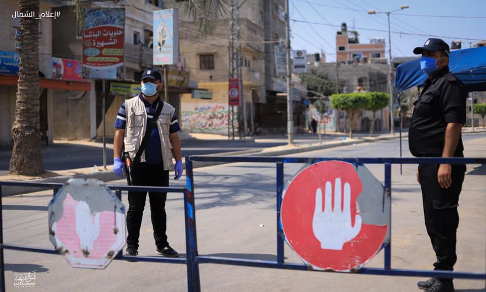 Enforcing the shutdown in the northern Gaza Strip (Facebook page of photojournalist Anas al-Sharif, September 3, 2020).