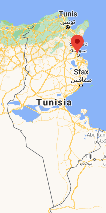 The city of Sousse, in northeastern Tunisia (Google Maps)