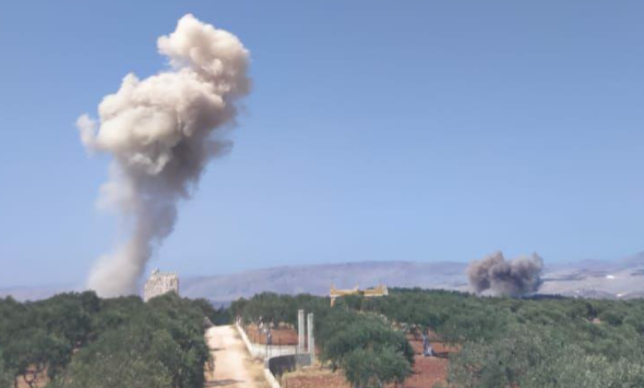 Russian airstrikes northwest of Idlib (Khotwa, September 20, 2020)