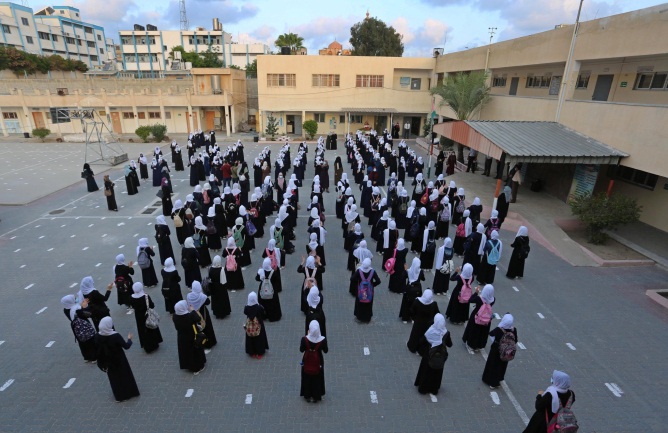 Schools reopen in Beit Lahia in the northern Gaza Strip (Beit Lahia municipality Facebook page, October 10, 2020).