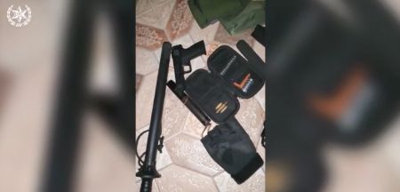 Weapons found in the homes of the two suspects (Israel Police Force spokesman's unit, October 29, 2020) 