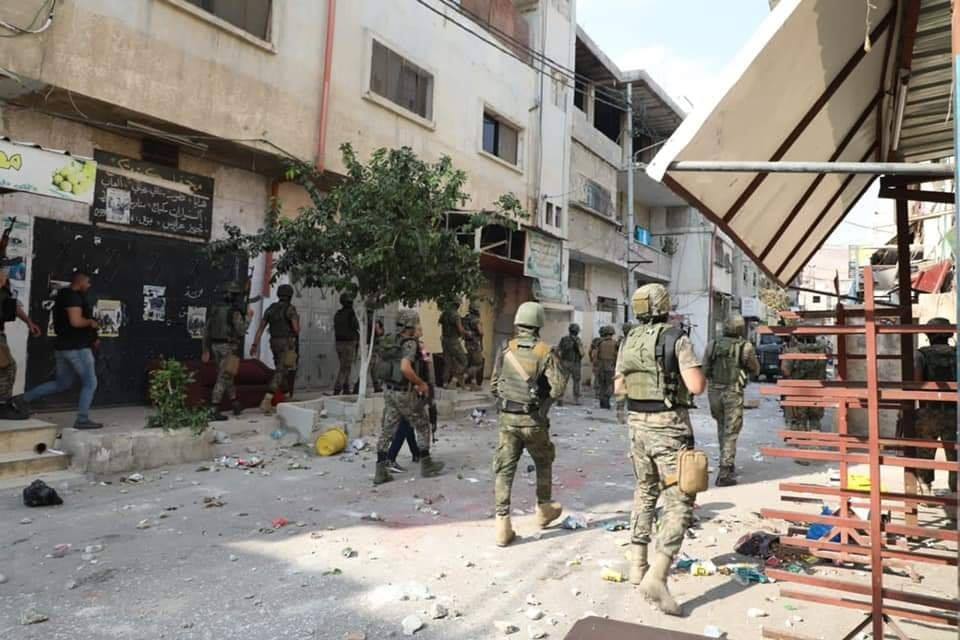 Palestinian security forces in the Balata refugee camp (Facebook page of Balata al-Hadath, November 2, 2020).