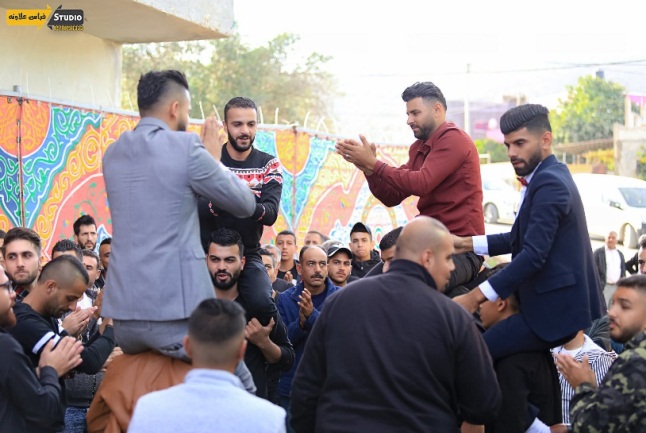 A wedding in the village of Sanur (Facebook page of the Firas al-Awna Studio in the Jenin district, November 6, 2020).