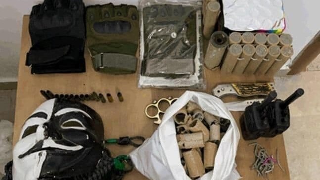 Equipment seized in the home of one of the minors. 