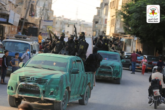 The Jerusalem Brigades' military display in Gaza (Jerusalem Brigades website, November 12, 2020).