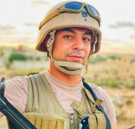 Lieut. Col. Mohammad Hamed, who was severely wounded in the Bir al-Abd region (Shahed Sinaa – al-Rasmia Facebook page, November 26, 2020) 