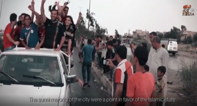 Mosul residents welcoming ISIS operatives as they take control of the city (Telegram, November 27, 2020)