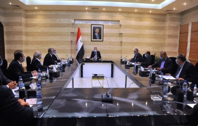 The meeting between the Syrian prime minister and the members of the Joint Syrian-Iranian Chamber of Commerce (IRNA, January 26, 2020).