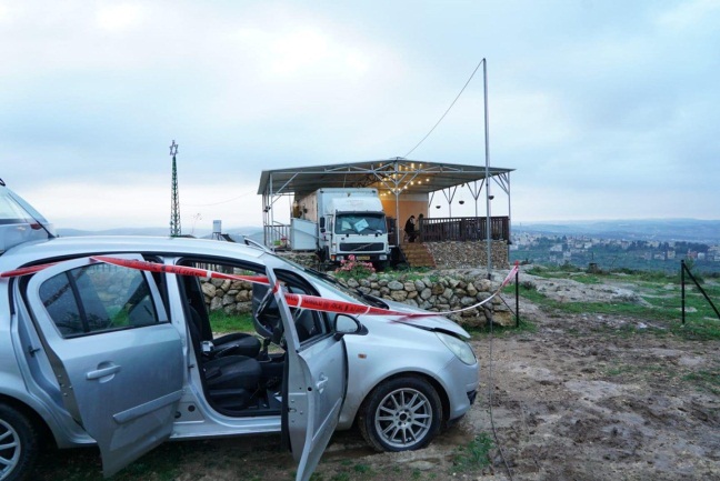 זירת האירוע בחוות שדה אפרים (אתר דובר צה"ל, 5 בפברואר 2021)