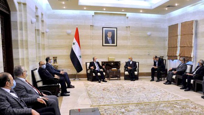 The meeting between the Syrian prime minister and the Iranian business delegation (otagh24.org, February 8, 2021)