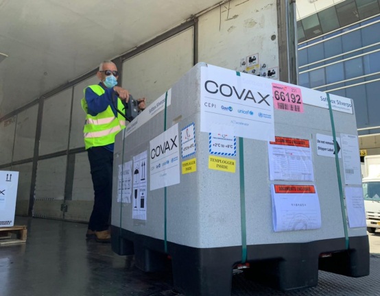 Vaccines prepared for transport through Israel to the PA (Facebook page of the ministry of health in Ramallah, March 17, 2021). 