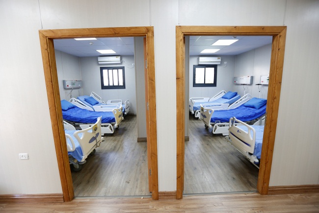 The new coronavirus ward in the hospital in Ramallah (Wafa, April 5, 2021).