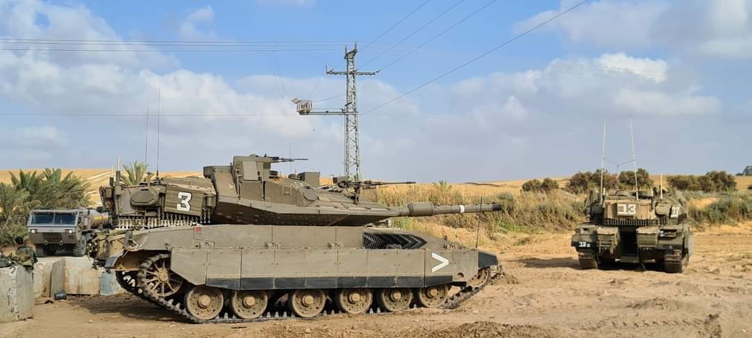 IDF forces reinforce the area near the Gaza Strip (Twitter account of journalist Hassan Aslih, April 27, 2021).