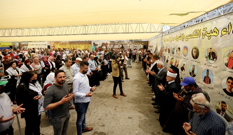 The Fatah movement in Ramallah opened a mourning tent to commemorate the Palestinians killed in the Gaza Strip, Jerusalem, Judea and Samaria (Wafa, May 25, 2021).