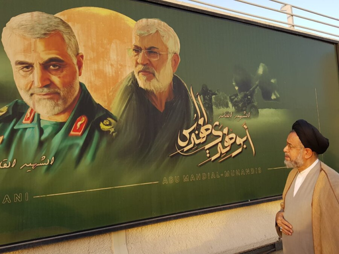 The Iranian minister of intelligence visits the location of the assassination of Qasem Soleimani and Abu Mahdi al-Muhandis near the Baghdad Airport. (Fars, July 14)