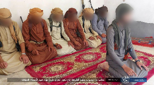 ISIS operatives praying (Telegram, July 24, 2021)