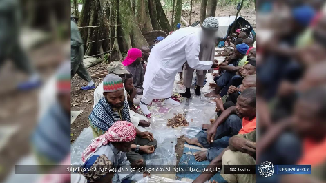 ISIS operatives eating the holiday meal (Telegram, July 23, 2021).