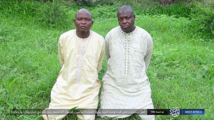 The two Nigerian government officials abducted by ISIS. 