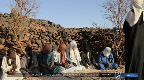 ISIS operatives in Libya praying. 