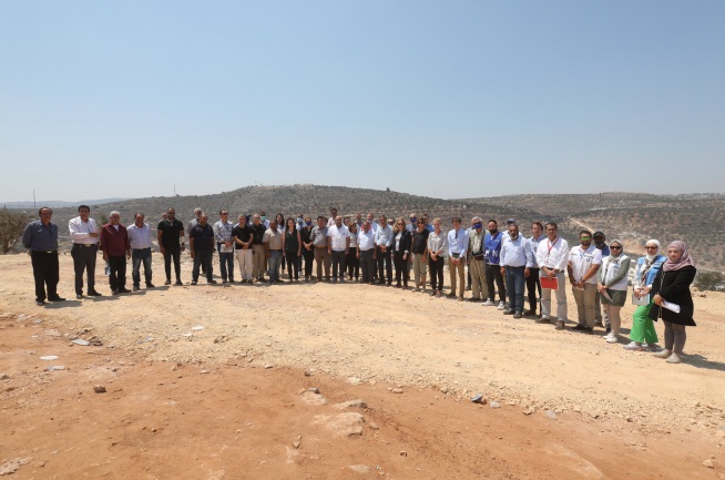 The European delegation at Bayta (Twitter account of the British consulate in Jerusalem, August 5, 2021). 