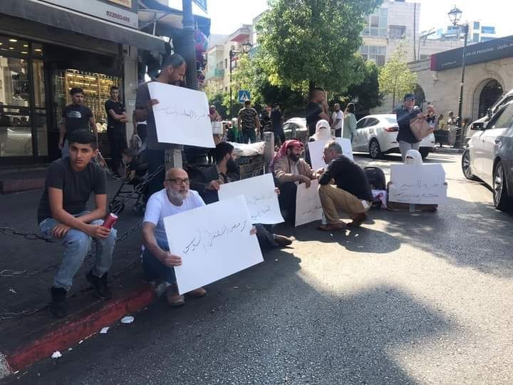 Demonstration protesting the detention of political activists and a call to release Khader Adnan (Safa Facebook page, August 23, 2021).